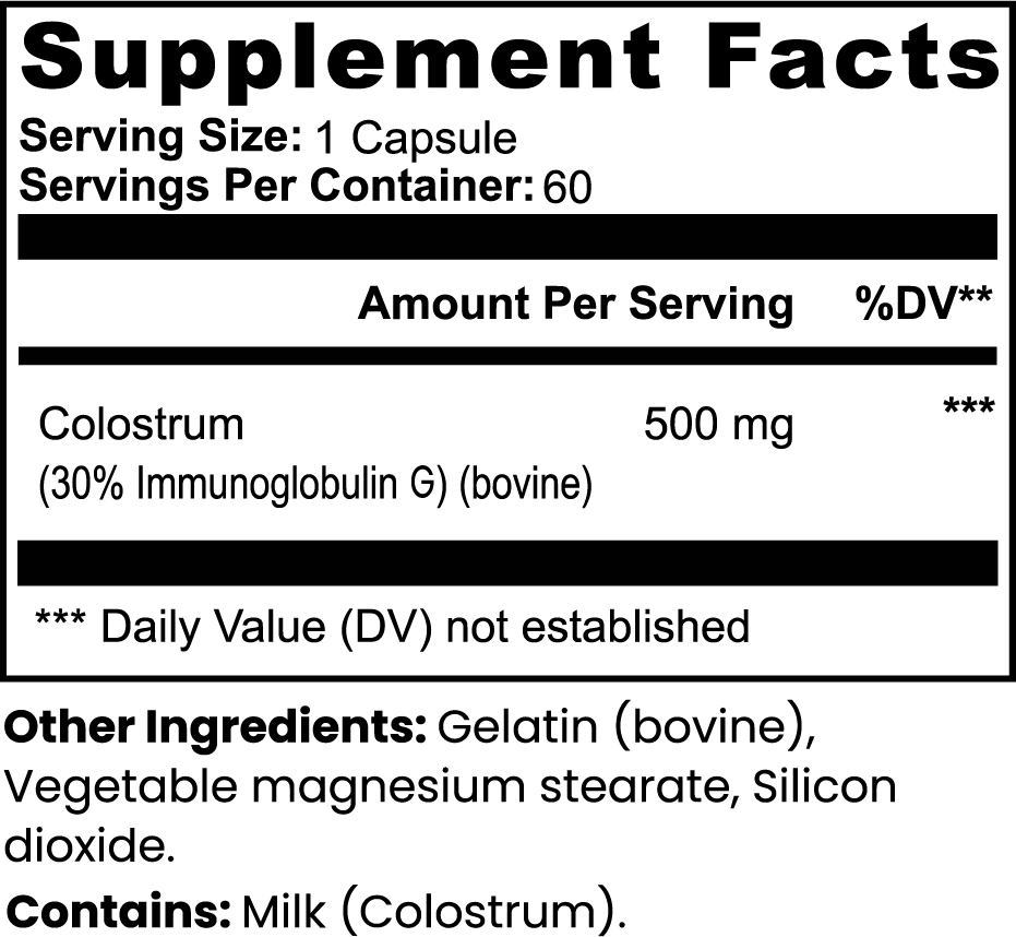 Colostrum Capsules 30% IgG