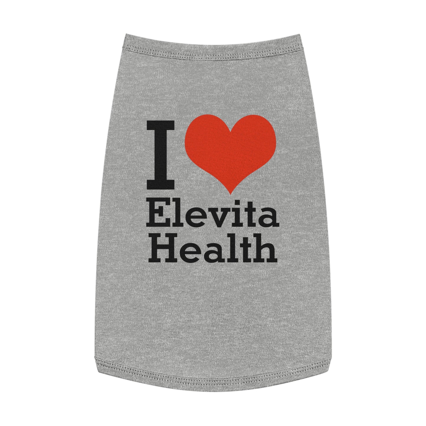 Pet Tank Top with I Love Elevita Health slogan