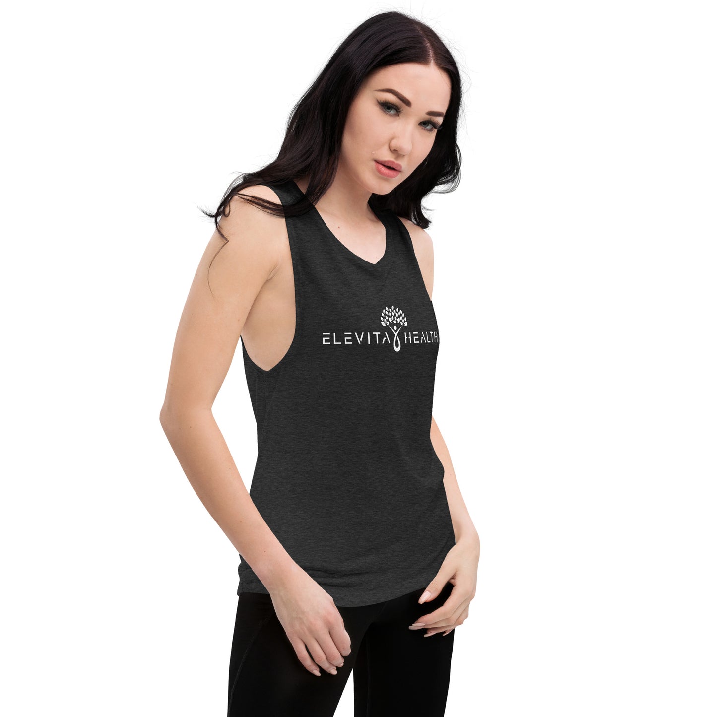 Ladies’ Muscle Tank with Elevita Health Logo