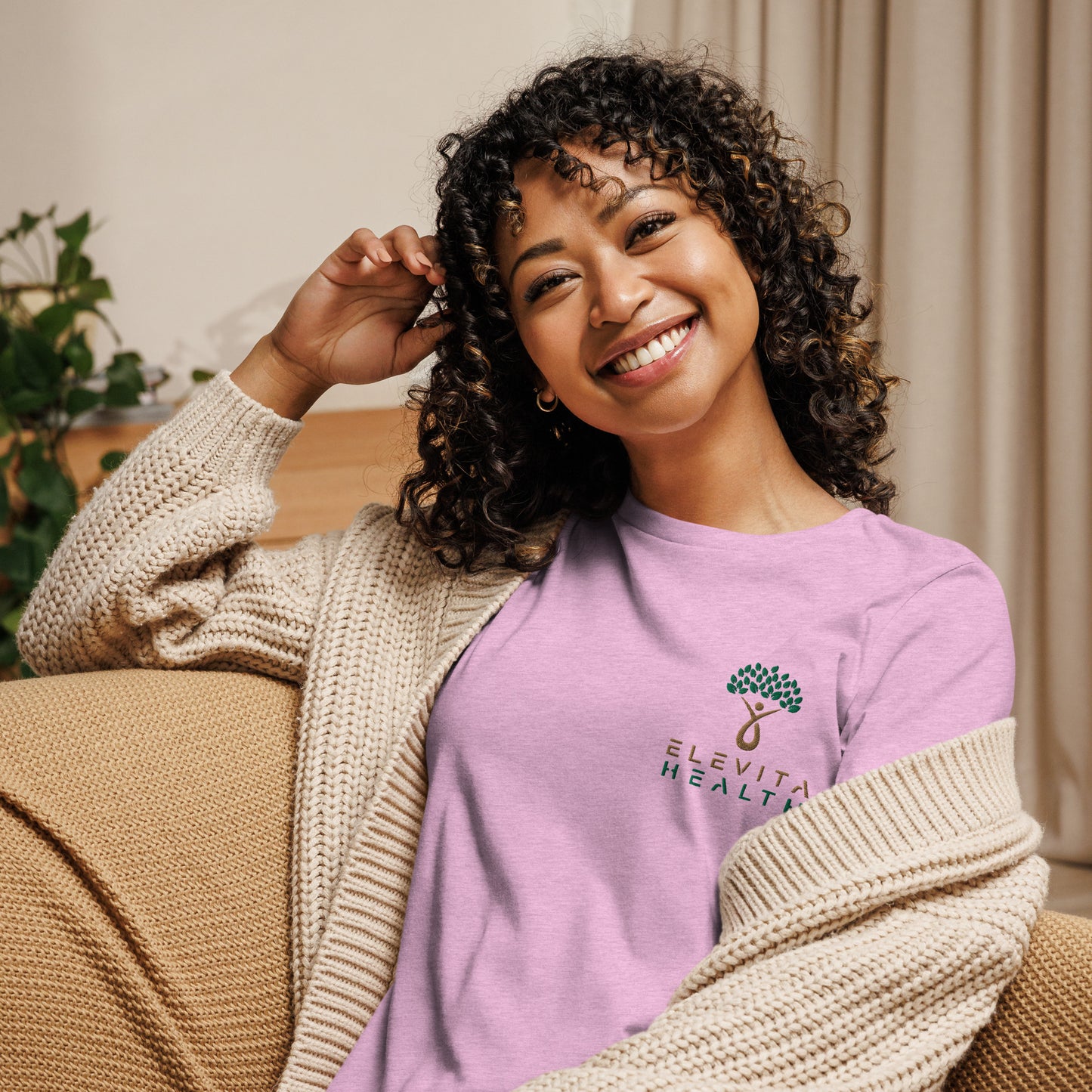 Women's Relaxed T-Shirt with Embroidered Logo