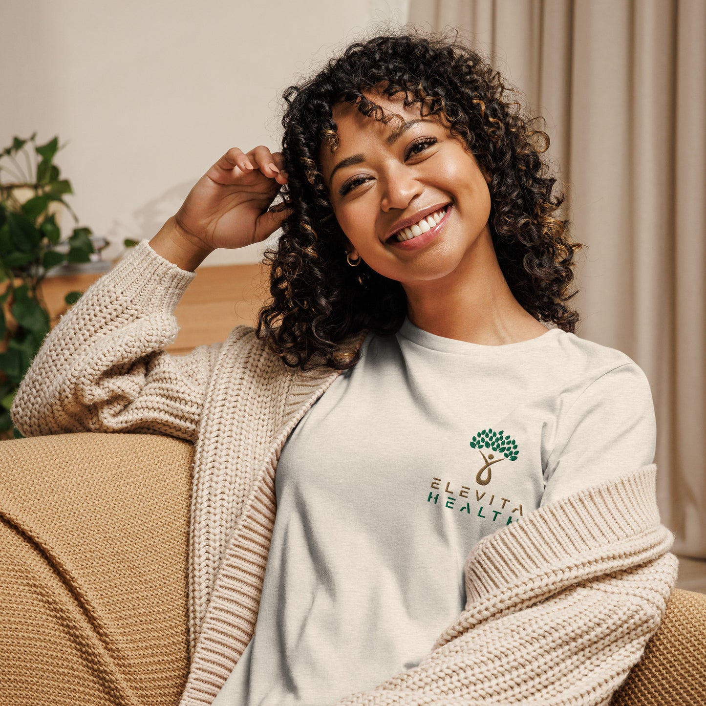 Women's Relaxed T-Shirt with Embroidered Logo