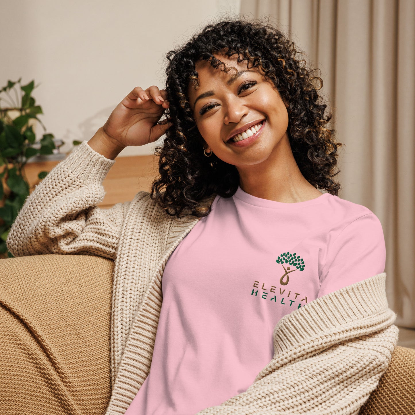 Women's Relaxed T-Shirt with Embroidered Logo
