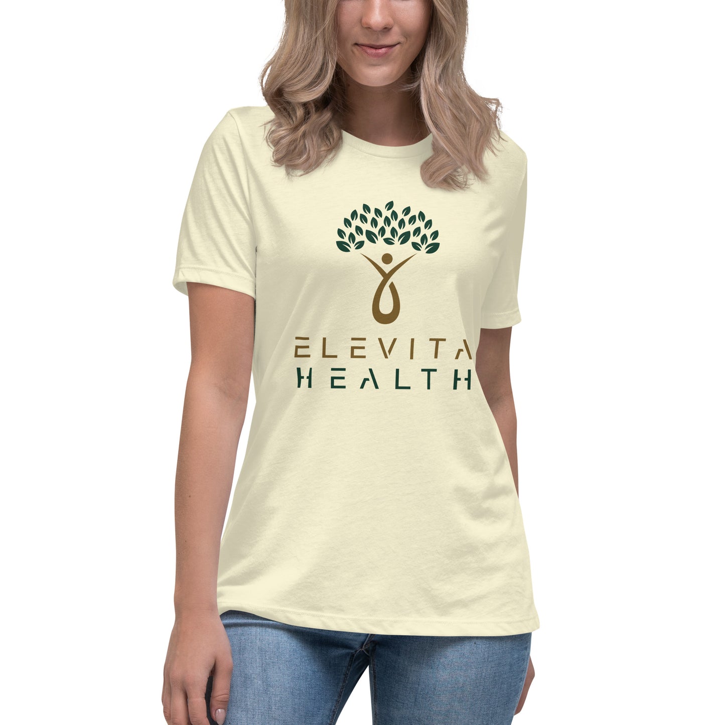 Women's Relaxed T-Shirt with Stacked Elevita Health Logo