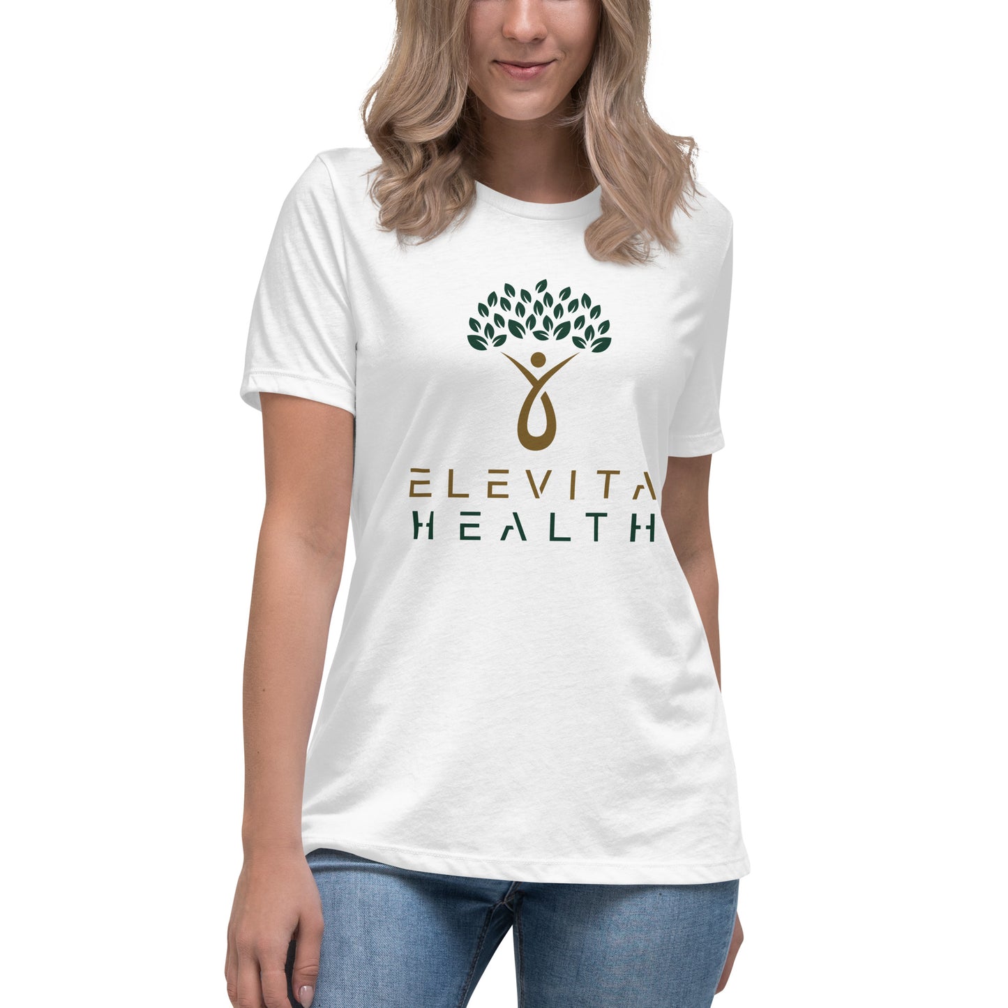 Women's Relaxed T-Shirt with Stacked Elevita Health Logo