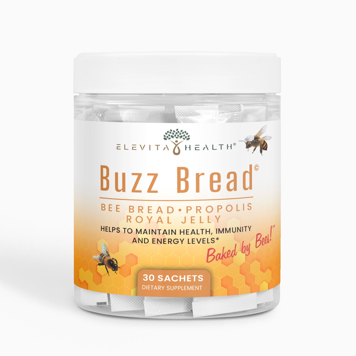 Buzz Bread Powder: A Blend of Bee Pollen, Enzymes, Propolis and Royal Jelly