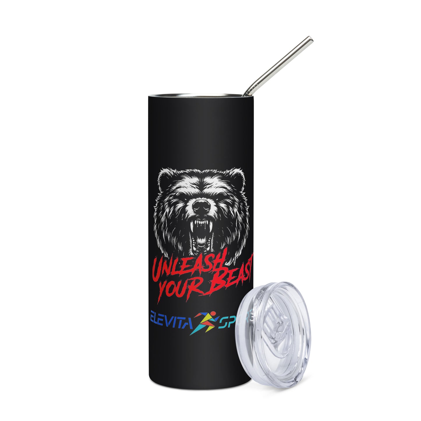 Elevita Sport Stainless steel tumbler "Unleash Your Beast" Bear Design