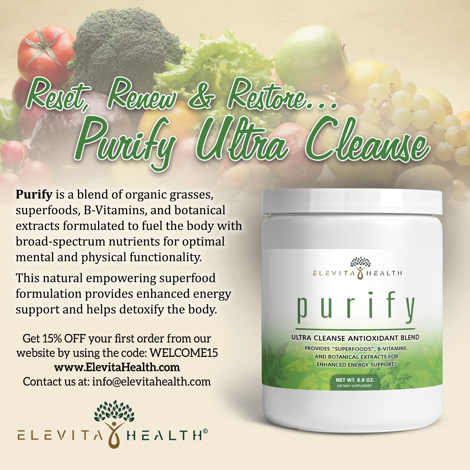 Purify - Ultra Cleanse Antioxidant Blend – Elevita Health